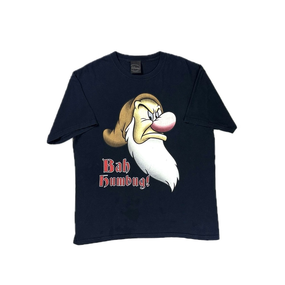 Vintage Y2K Disney Gildan black red Grumpy graphic print t Shirt Men's Large‎